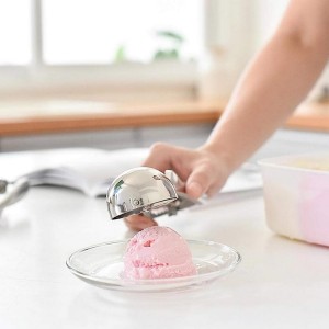 Ice Cream Scoop, 3Pcs Cookie Scoop Set, 18/8 Stainless Steel Cookie Dough Scoop, Cookie Scoops for Baking Set of 3, Ice Cream Scooper with Trigger Release, Cookie Scooper for Baking