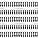 100 Pack Black Metal Bottle Opener Keychains, Tiny Beverage Opener Party Favor (Black, 100Pcs)