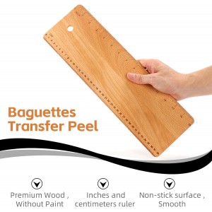 Premium Baguettes Transfer Peel Set with 2pcs Bread Proofing Cloth, Baking Couch - Bread Lame - Dough Scraper - Baking Tray