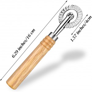 Pasta Cutter Wheel Ravioli Cutter Wheel with Roller Pizza Cutter Wheel Dumpling Lace Making Zinc Alloy Noodle Making Cutter for Kitchen