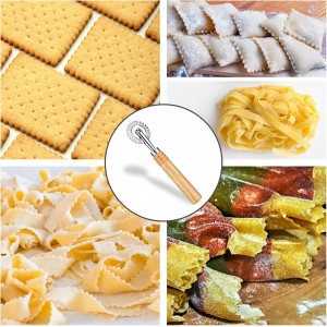Pasta Cutter Wheel Ravioli Cutter Wheel with Roller Pizza Cutter Wheel Dumpling Lace Making Zinc Alloy Noodle Making Cutter for Kitchen