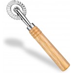 Pasta Cutter Wheel Ravioli Cutter Wheel with Roller Pizza Cutter Wheel Dumpling Lace Making Zinc Alloy Noodle Making Cutter for Kitchen