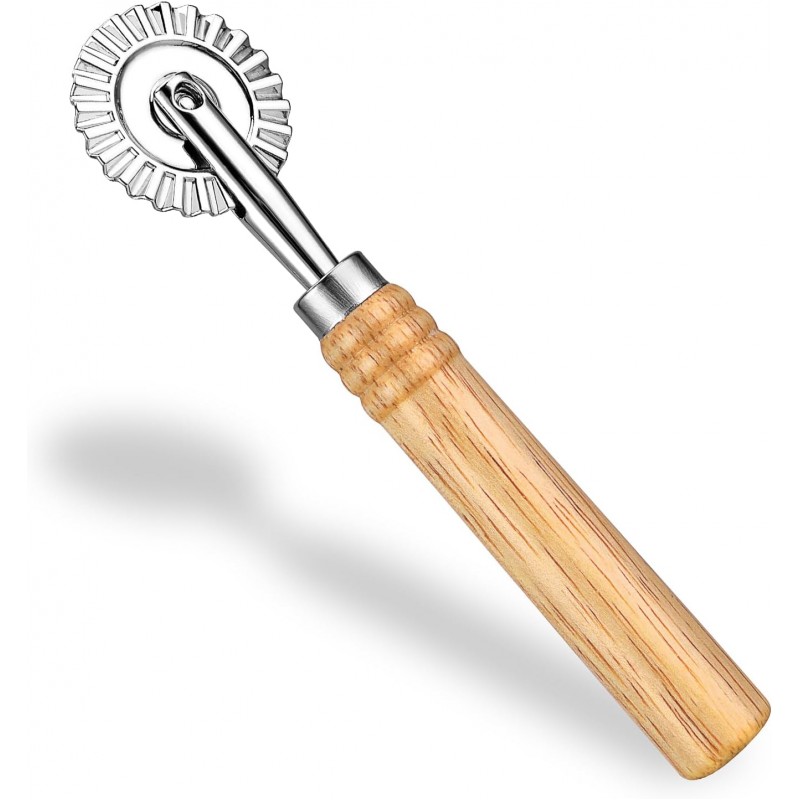 Pasta Cutter Wheel Ravioli Cutter Wheel with Roller Pizza Cutter Wheel Dumpling Lace Making Zinc Alloy Noodle Making Cutter for Kitchen