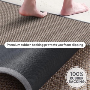 Kitchen Mats for Floor, Kitchen Rug, Nonskid, Washable, Absorbent Kitchen Runner Rug for in Front of Sink, Entryway, Rubber Backing Indoor Door Mat, Farmhouse Style Standing Mat, 17.3