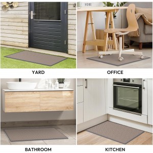 Kitchen Mats for Floor, Kitchen Rug, Nonskid, Washable, Absorbent Kitchen Runner Rug for in Front of Sink, Entryway, Rubber Backing Indoor Door Mat, Farmhouse Style Standing Mat, 17.3