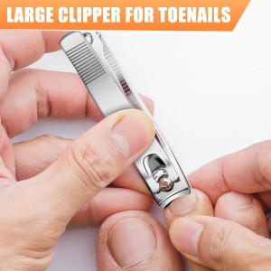DRMODE Finger Nail Clippers Adult - 8 Pack Nail Clippers Bulk for Men Women Sharp Travel Toenail Clippers and Fingernail Clipper Set Curved Cutter Trimmer with Nail File