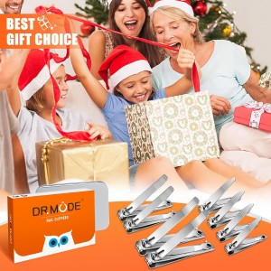 DRMODE Finger Nail Clippers Adult - 8 Pack Nail Clippers Bulk for Men Women Sharp Travel Toenail Clippers and Fingernail Clipper Set Curved Cutter Trimmer with Nail File