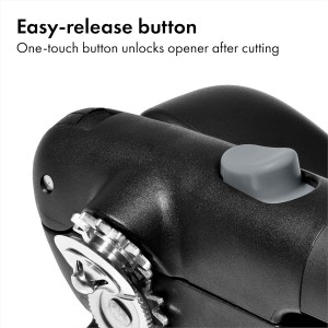 OXO Good Grips Lock & Go Can Opener, Manual Can Opener with Locking Arms and Easy-Release Button, Handheld Kitchen Gadget, Compact Kitchen Utensil for Everyday Use