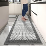 PADOOR Non Slip Kitchen Rugs Sets of 2 - Extra Large 2.5'x6' + 20