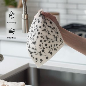 RECYCO Swedish Dishcloths for Kitchen | 5 Pack Geometric Washable Dish Rags | Cellulose Reusable Cleaning Paper Towels | Absorbent Counter Dish Cloth Sponge Kitchen Wipes, 8