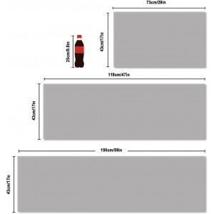 Artoid Mode Washable Non Slip Kitchen Rugs and Mats Set of 2, Rubber Backing Absorbent Kitchen Mats for Floor Front of Sink - 17x29 and 17x47 Inch