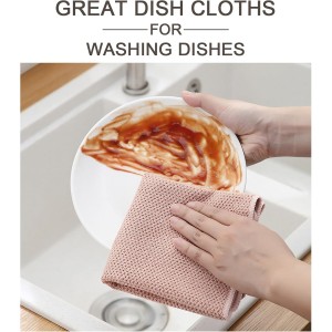 K&janet6am Dish Cloths for Washing Dishes, 6 Pack Kitchen Dish Towels, Super Absorbent Microfiber Cleaning Cloth, Barista Micofiber Cloths for Espresso Machine,12x12 Inches