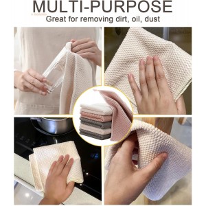 K&janet6am Dish Cloths for Washing Dishes, 6 Pack Kitchen Dish Towels, Super Absorbent Microfiber Cleaning Cloth, Barista Micofiber Cloths for Espresso Machine,12x12 Inches