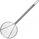 Nexgrill Skimmer Spoon 18-Inch Chrome-Plated Steel Fryer Scoop for Seafood & Crawfish Boils, Wire Strainer Spoon with Handle for Kitchen & Outdoor Cooking – 530-0119