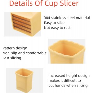 3 PCS Cup Slicer, 2025 New Egg Stainless Steel Strawberry Slicer, Egg Slicers, Strawberry Cutter, Premium Quickly Making Vegetable Salad Cutter, Craft Fruit Kitchen Tool