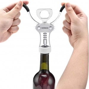shengshi Wine Opener Zinc Alloy Premium Wing Corkscrew Wine Bottle Opener With Multifunctional Bottles Opener