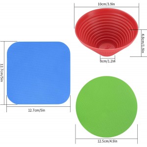 3 Pcs Rubber Jar Opener Gripper Pads, Multi Purpose Jar Bottle Can Lids Gripper Openers Reusable, for Seniors Weak Hands, Most Bottles, Used as Kitchen Coasters