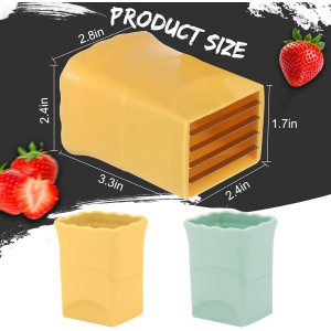 3PCS Fruit Slicer Cup: Strawberry Slicer, Speed Cutter for Banana Grape Egg Rapid & Safe Slicing Kitchen Gadget