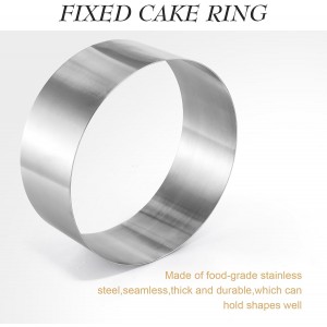 CALIFORNIA CADE ELECTRONIC Cake Ring, 6 Inch Cake Rings for Baking, 15CM Fixed Round Stainless Steel Cake Mold - Cake Baking Supplies