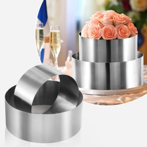 CALIFORNIA CADE ELECTRONIC Cake Ring, 6 Inch Cake Rings for Baking, 15CM Fixed Round Stainless Steel Cake Mold - Cake Baking Supplies