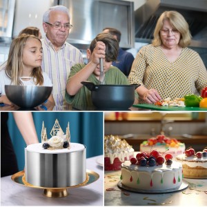 CALIFORNIA CADE ELECTRONIC Cake Ring, 6 Inch Cake Rings for Baking, 15CM Fixed Round Stainless Steel Cake Mold - Cake Baking Supplies