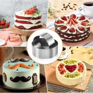 CALIFORNIA CADE ELECTRONIC Cake Ring, 6 Inch Cake Rings for Baking, 15CM Fixed Round Stainless Steel Cake Mold - Cake Baking Supplies