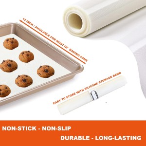 Silicone Baking Mat Roll, Cut to Size Silicone Mat, Non-slip Silicone Pastry Mat, Non-Stick Reusable Air Fryer Liner, Counter Mat, Oven Liner, Freeze Dryer Mat - 12IN x 8FT