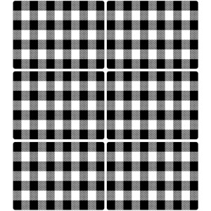 Black and White Plastic Placemats Set of...