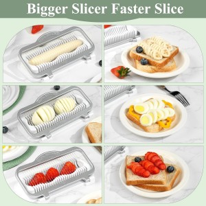 Egg Slicer for Hard Boiled Eggs Banana Slicer, Aluminium & Stainless Steel Wires Heavy Duty Bigger for Strawberry Mushroom, Dishwasher Safe