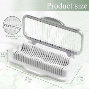 Egg Slicer for Hard Boiled Eggs Banana Slicer, Aluminium & Stainless Steel Wires Heavy Duty Bigger for Strawberry Mushroom, Dishwasher Safe