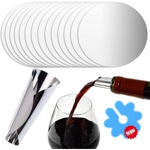 Wine Pourer Disc, Silver Wine Pourer and...