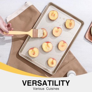 HONGBAKE 2 Pack Half Sheet Baking Pans,Non Stick Baking Sheet for Oven, 57% Thicker Carbon Steel Cookie Sheets for baking, 17.5