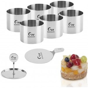 Guowall 6 Pack Seamless Cake Ring Molds ...