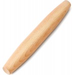 French Rolling Pin for Baking - Tuyotue 7.9 Inches Beech Wood Tapered Rolling Pin Dough Roller for Pizza Dough, Pie Crust Cookie Fondant Dumpling