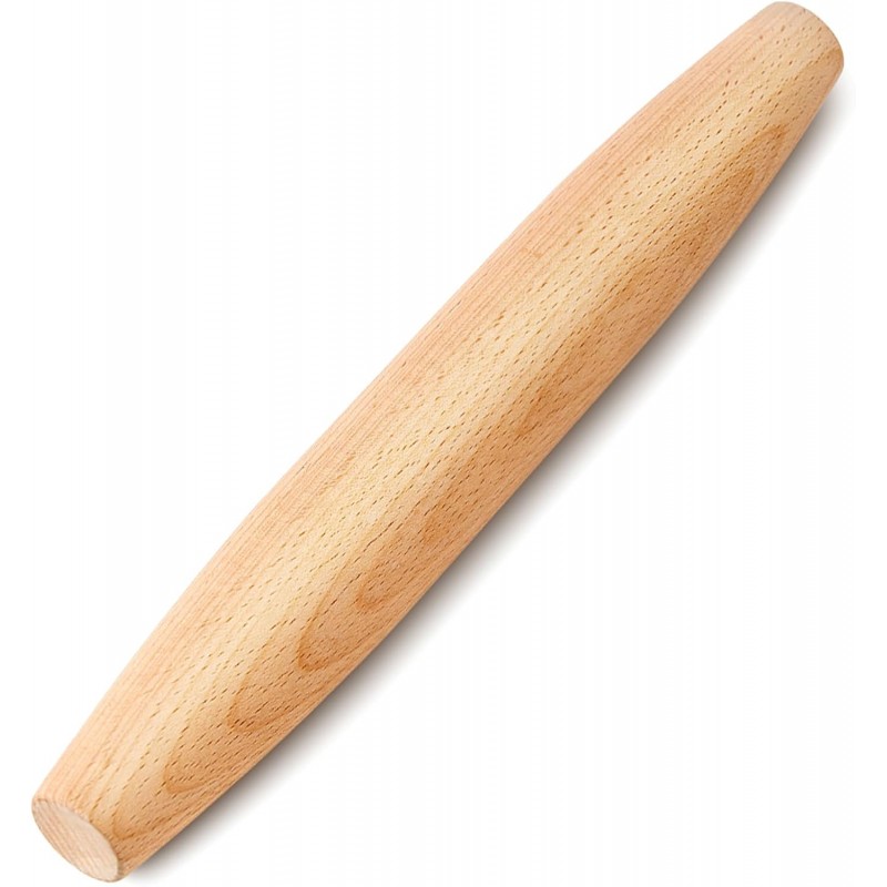 French Rolling Pin for Baking - Tuyotue 7.9 Inches Beech Wood Tapered Rolling Pin Dough Roller for Pizza Dough, Pie Crust Cookie Fondant Dumpling