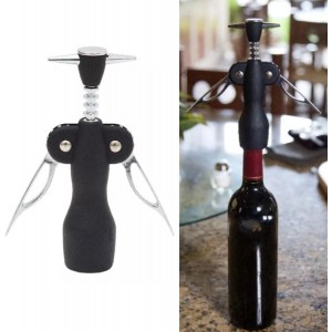 Wine Opener, Zinc Alloy Wine Bottle Opener, Heavy Duty Wing Corkscrew for Wine Bottles, Manual Wine and Beer Opener, Multifunctional Cork Screw for Bartenders, Restaurants & Home