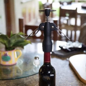 Wine Opener, Zinc Alloy Wine Bottle Opener, Heavy Duty Wing Corkscrew for Wine Bottles, Manual Wine and Beer Opener, Multifunctional Cork Screw for Bartenders, Restaurants & Home