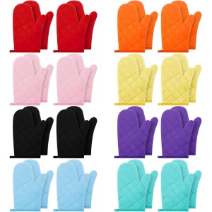 Dandat 16 Pairs Oven Mitts Quilted Terry...