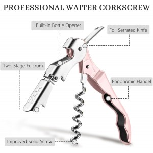 HYZ Wine Opener Bulk 20-Pack for Bartender, Professional Waiter Corkscrew Wine Key for Servers & Restaurant, Double Hinged Wine Bottle Opener with Foil Cutter, Commercial Bulk Set, (Multicolor)