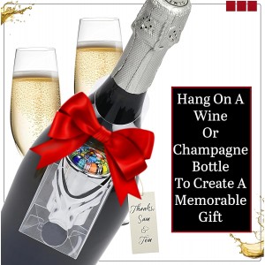 Wine Stopper & Champagne Stopper All In One - Patented Seal, Preserves Bubbles & Taste for Prosecco, White and Red Wines. 1 Pro Grade Evan James Bottle Stopper With Hanging Gift Box