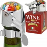 Wine Stopper & Champagne Stopper All In One - Patented Seal, Preserves Bubbles & Taste for Prosecco, White and Red Wines. 1 Pro Grade Evan James Bottle Stopper With Hanging Gift Box
