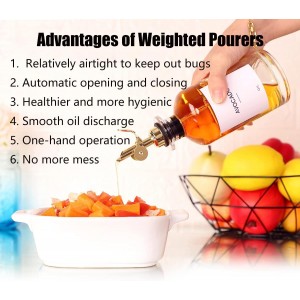 Pafusen 2 Pack Liquor Pour Spout, Auto Flip Olive Oil Dispenser Spout, Pour Spout for Liquor Bottles, Olive Oil Spout, Bottle Pourers for Alcohol Wine Syrup Home Bar Accessories Silver