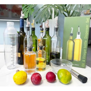 Pafusen 2 Pack Liquor Pour Spout, Auto Flip Olive Oil Dispenser Spout, Pour Spout for Liquor Bottles, Olive Oil Spout, Bottle Pourers for Alcohol Wine Syrup Home Bar Accessories Silver