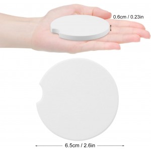 GNIEMCKIN 50 PCS 2.56 in Sublimation Auto Coasters, DIY Personalization Option, Keep Car from Cold Drink Spills