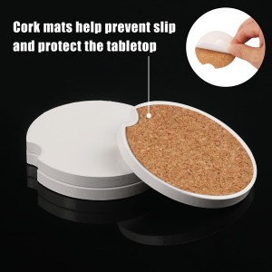 GNIEMCKIN 50 PCS 2.56 in Sublimation Auto Coasters, DIY Personalization Option, Keep Car from Cold Drink Spills