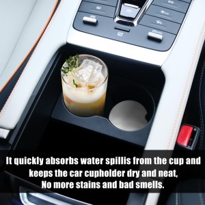 GNIEMCKIN 50 PCS 2.56 in Sublimation Auto Coasters, DIY Personalization Option, Keep Car from Cold Drink Spills