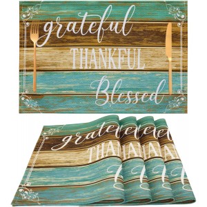 Farmhouse Table Placemats Set of 4 Place...