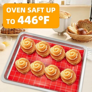 Silicone Baking Mat Roll 16IN*5FT Free Cutting, Non-Slip Pastry Mat, Non-Stick Reusable Air Fryer Liner, Oven Liners, Freeze Dryer Mat, Easily Cut to Size Fit All Ovens Pans Tins Dishes