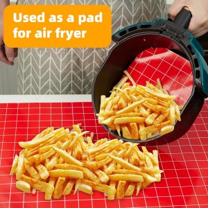 Silicone Baking Mat Roll 16IN*5FT Free Cutting, Non-Slip Pastry Mat, Non-Stick Reusable Air Fryer Liner, Oven Liners, Freeze Dryer Mat, Easily Cut to Size Fit All Ovens Pans Tins Dishes