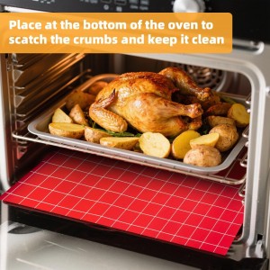 Silicone Baking Mat Roll 16IN*5FT Free Cutting, Non-Slip Pastry Mat, Non-Stick Reusable Air Fryer Liner, Oven Liners, Freeze Dryer Mat, Easily Cut to Size Fit All Ovens Pans Tins Dishes